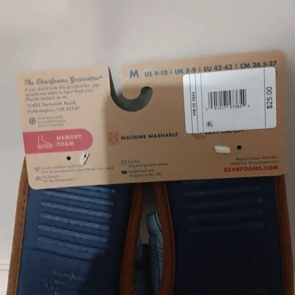 Dearfoams Men's Medium 9-10 memory foam - Picture 3 of 3